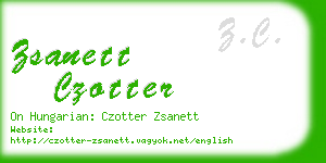 zsanett czotter business card